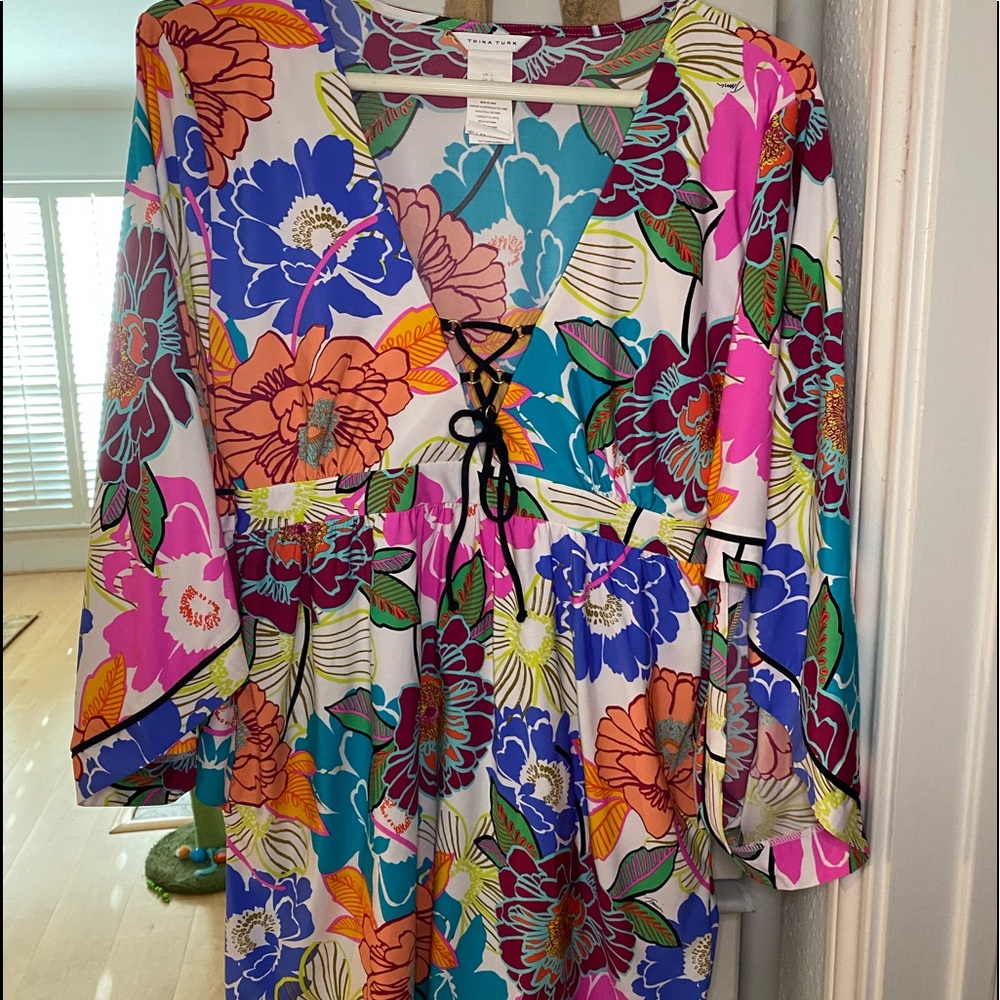 Trina Turk bathing suit cover in excellent condition